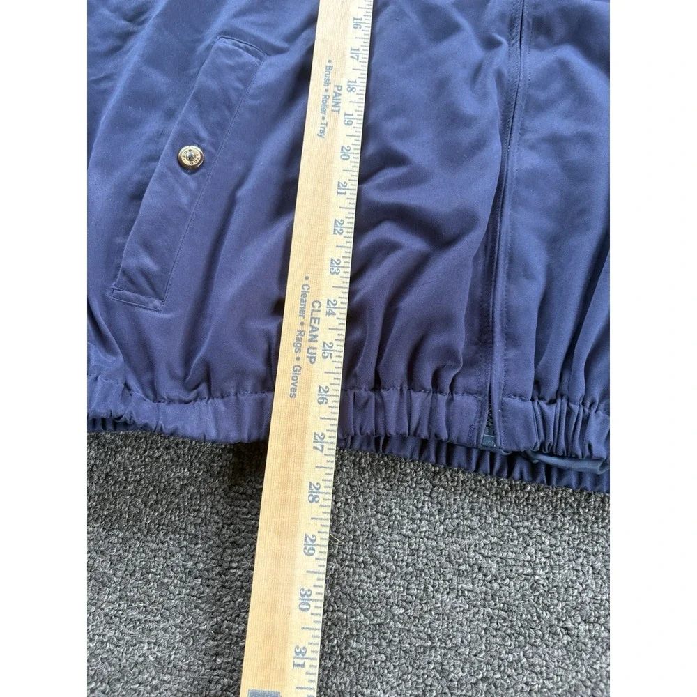 Vintage Izod Golf Navy Jacket Size Large Zip Up Long Sleeve Pockets Lined